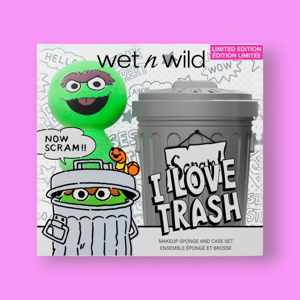 Wet n Wild x Sesame Street I Love Trash Makeup Sponge & Case Set